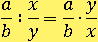 (a/b)∶(x/y)=(a/b)∙(y/x)
