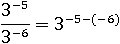3^(−5−(−6))
