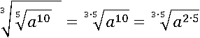 (a^10)^(1/(3∙5))