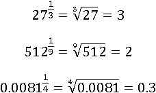 27^(1/3)=∛27=3