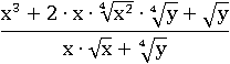 (x^3+2∙x∙(∜(x^2))∙∜y+√y)/(x∙√x+∜y)