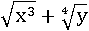 √(x^3)+∜y